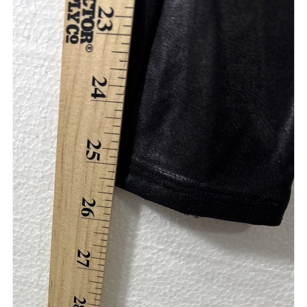 Spanx Leggings Women's Small/Petite (24x25.5) Faux Leather Shiny Black High Rise - Picture 6 of 9